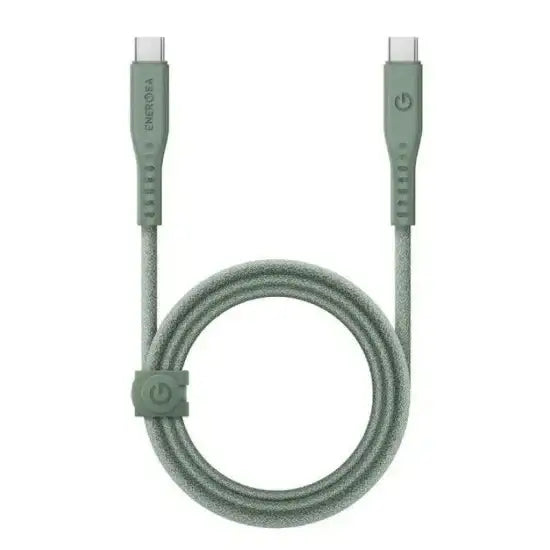 ENERGEA FLOW USB-C TO USB-C CABLE 1.5M - GREEN - GulfStore.com