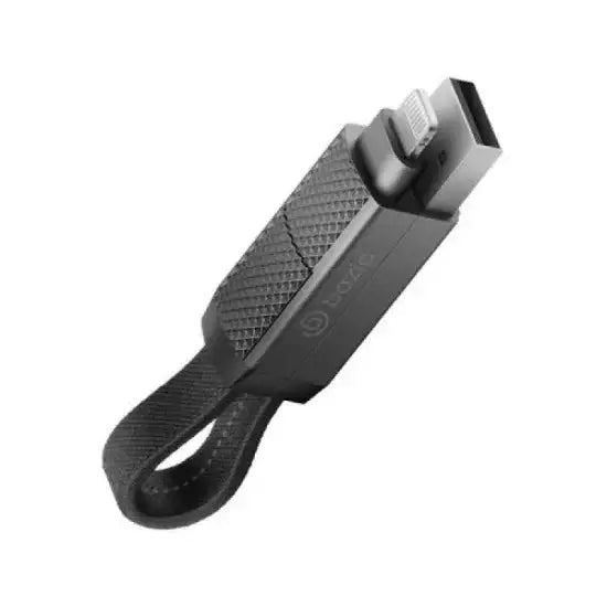 BAZIC GOCHARGE ALUCABLE, 4 IN 1 ALUMINIUM CHARGING CABLE WITH USB A/C INPUT AND USB C / LIGHTNING OUTPUT. 15CM - BLACK - GulfStore.com
