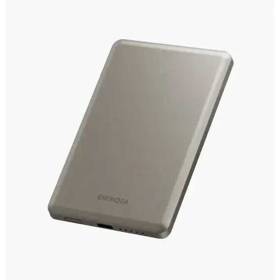 ENERGEA ALUPAC AIR, 5000MAH ULTRA LIGHT ALUMINIUM MAGSAFE COMPATIBLE POWER BANK - NATURAL - GulfStore.com