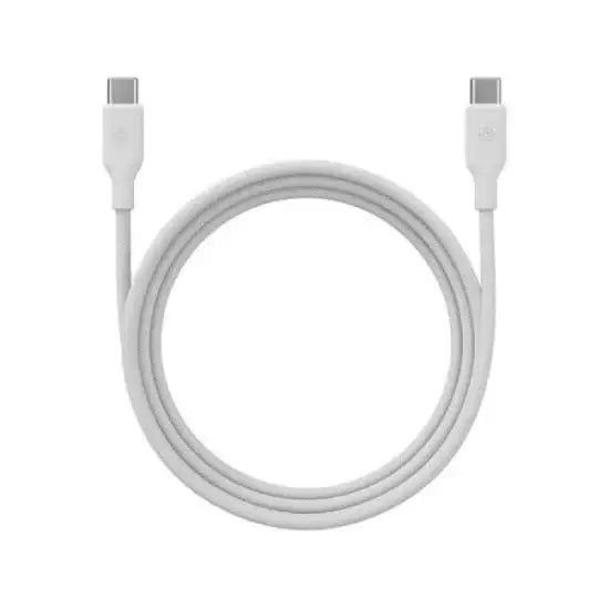 كابل بازيك | جو تشارج | ويف من USB-C إلى USB-C بسرعة 480 ميجابت في الثانية وقوة 60 واط، بطول 1.5 متر | أبيض