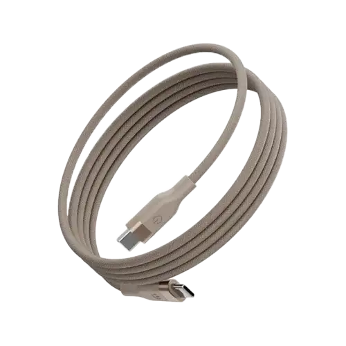 كابل هيليكس مغناطيسي من USB-C إلى USB-C، بسرعة 480 ميجابت في الثانية، وقوة 100 واط، وطول 1.5 متر - ذهبي