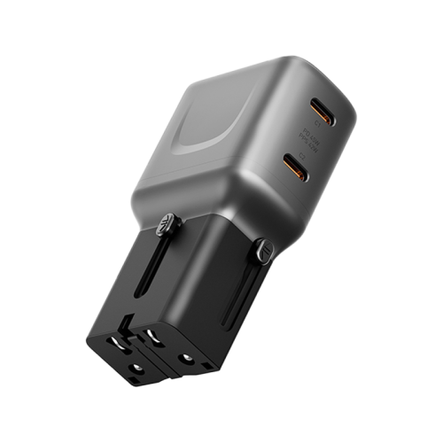 TGA-35-GUN | ENERGEA Travelgo 1-Port USB-C & USB-A 35W Pd Travel Adapter | Gunmetal Black - GulfStore.com