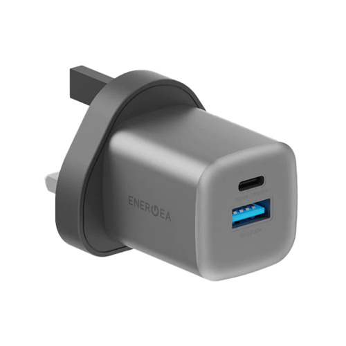 CHR-ACMINI-45UK | ENERGEA Ampcharge | Mini 45 PD/PDS/Qc3.0 Gan Wall Charger | 45W ( UK ) | Gunmetal - GulfStore.com