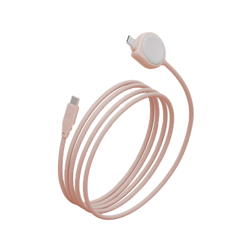 CBL-FLDWATCH-PNK | ENERGEA Flow | Duo Watch 2-In-1 C To C + Watch Cable | 480Mbps | 60W | 1.5M | Pink - GulfStore.com