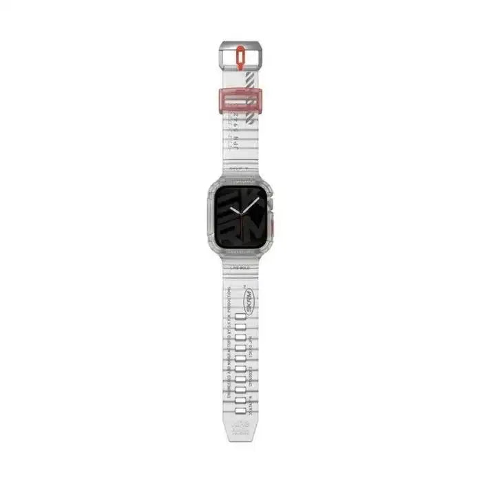 Skinarma Saido 2 in 1 Strap For Apple Watch With Case 44/45mm - Clear - GulfStore.com