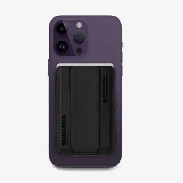 SkinArma Mag-Charge Card Holder With Grip Stand - Black - GulfStore.com