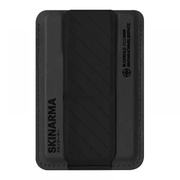 SkinArma Mag-Charge Card Holder With Grip Stand - Black - GulfStore.com