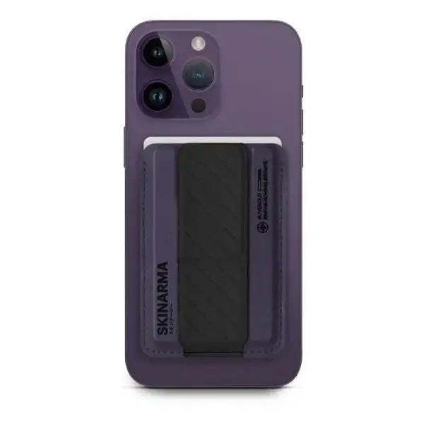 SkinArma Kado Mag-Charge Card holder with Grip Stand - Purple/ Black - GulfStore.com