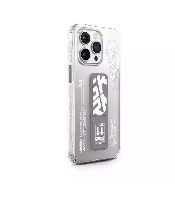 SkinArma SK-2023IPP67-COSMO-GRYSkinArma Cosmo Grip-Stand Case for iPhone 15 Pro Max - Grey - GulfStore.com