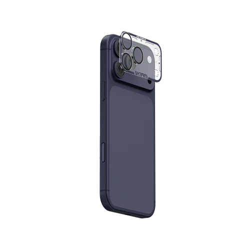 SK-IP17PM-LENS-MGMA-BLU | SKINARMA IPHONE 17 PRO MAX FULL MATTE CAMERA LENS PROTECTOR | Tempered Glass + PC | BLUE