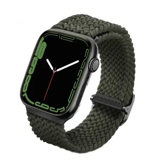 UNIQ ASPEN BRAIDED WATCH STRAP FOR APPLE WATCH 44/42MM - CYPRESS GREEN - GulfStore.com