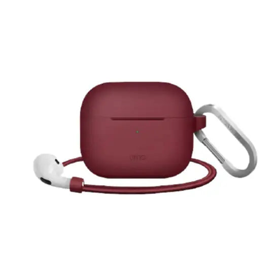Uniq Vencer Silicone Hang Case for Airpods 3 - Burgundy Maroon - GulfStore.com