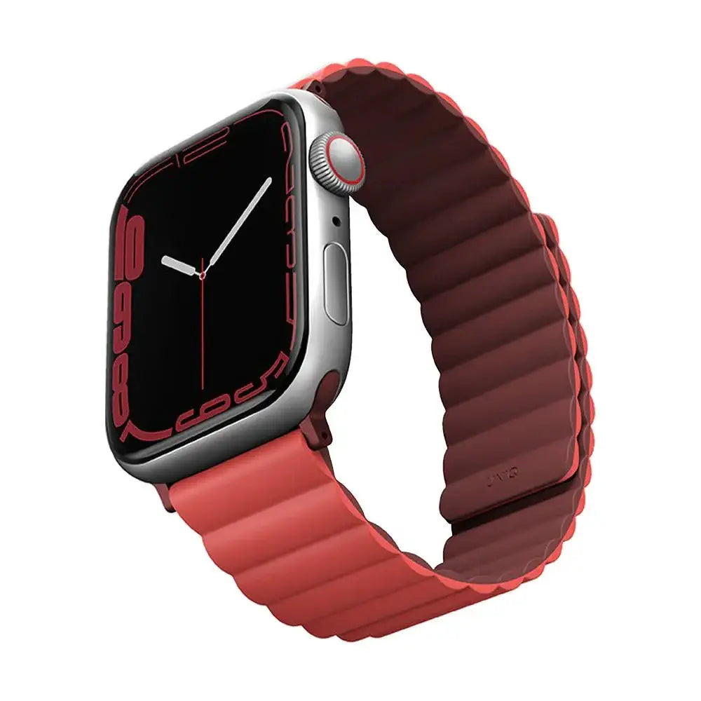 Uniq Revix Reversible Magnetic for Apple Watch Strap 38/40/41mm , Burgundy - Maroon / Coral - GulfStore.com