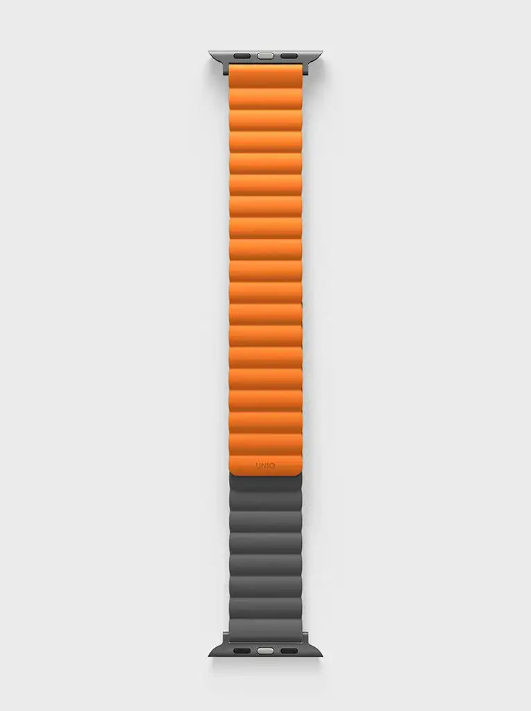 Uniq Revix Reversible Magnetic for Apple Watch Strap 42/44/45mm - Charcoal Grey/Orange - GulfStore.com