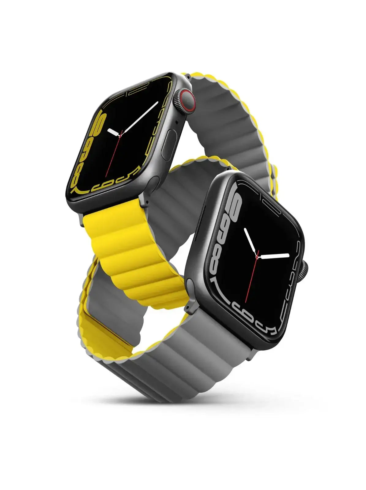 Uniq Revix Reversible Magnetic for Apple Watch Strap 42/44/45mm - Lemon Yellow/Grey - GulfStore.com