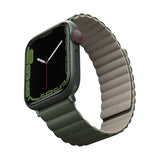 Uniq Revix Reversible Magnetic for Apple Watch Strap 42/44/45mm - Pine Green/Taupe - GulfStore.com
