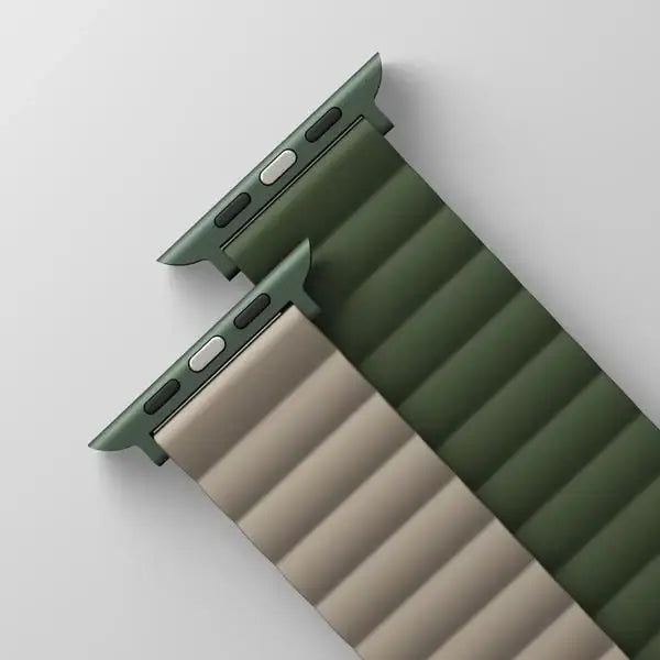Uniq Revix Reversible Magnetic for Apple Watch Strap 42/44/45mm - Pine Green/Taupe - GulfStore.com