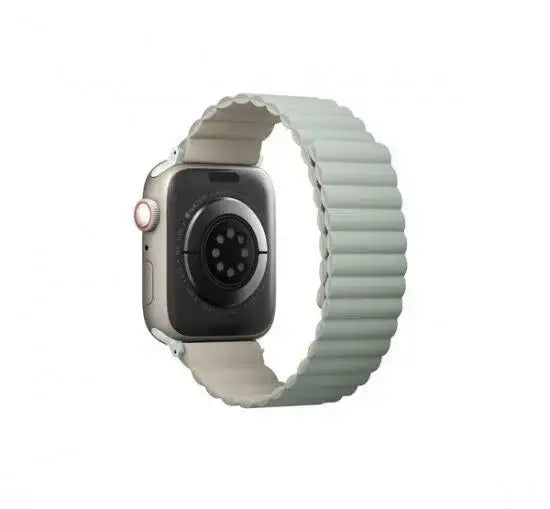 Uniq Revix Silicone Magnetic Strap for Apple Watch 42, 44, 45mm - sage-beige - GulfStore.com