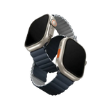 UNIQ REVIX REVERSIBLE MAGNETIC APPLE WATCH STRAP 49/45/44/42MM - STORM BLUE/ CHALK GREY - GulfStore.com