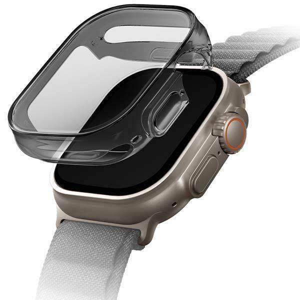 Uniq Garde Hybrid Watch Case With Screen Protection 49mm - Smoked Tinted Grey - GulfStore.com