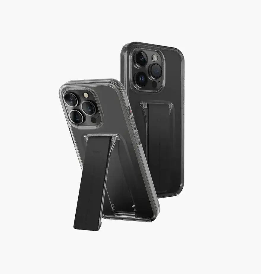 UNIQ-IP6.7P(2023)-HELMSMK , UNIQ HYBRID IPHONE 15 PRO MAX HELDRO MOUNT WITH STAND - VAPOUR (SMOKE), Case , Heldro Mount+ , Smoke - GulfStore.com