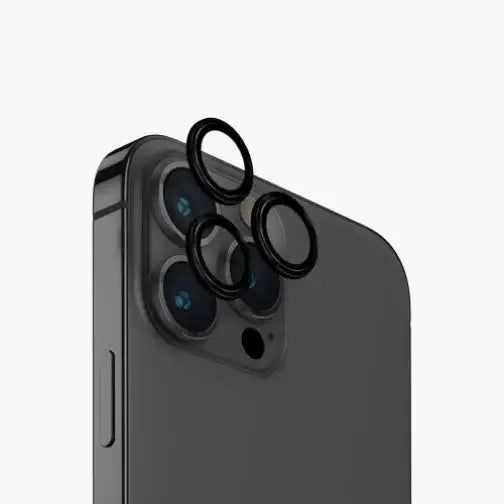 UNIQ OPTIX IPHONE PRO (2023) 6.7 ALUMINIUM CAMERA LENS PROTECTOR - MIDNIGHT (BLACK) - GulfStore.com