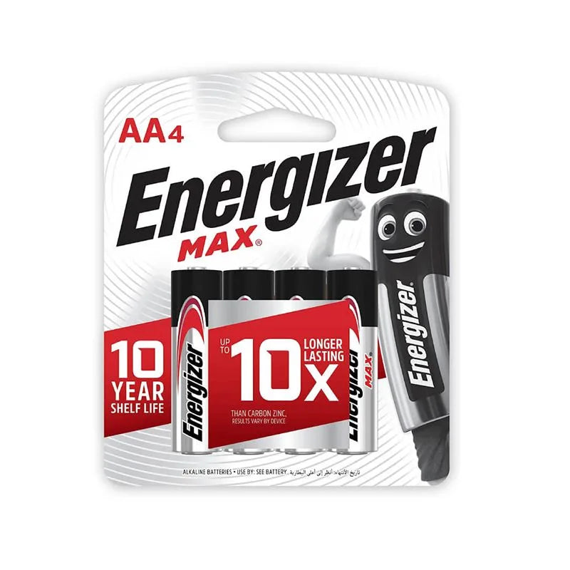 Energizer Max AA Alkaline Batteries – 4-Pack (BP4)