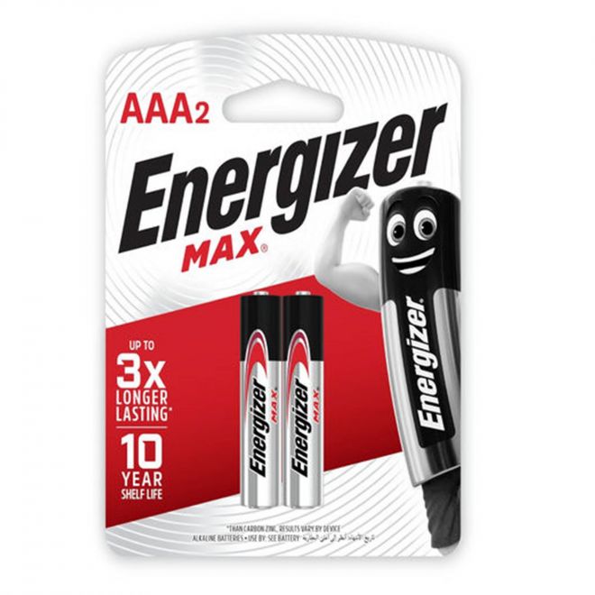 Energizer Max AAA Alkaline Batteries – 2-Pack (BP2)