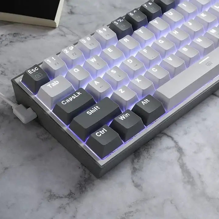 Redragon Fizz Rgb Wired Mechanical Gaming Keyboard - White/grey (Dust-proof Red) (English&arabic) - GulfStore.com