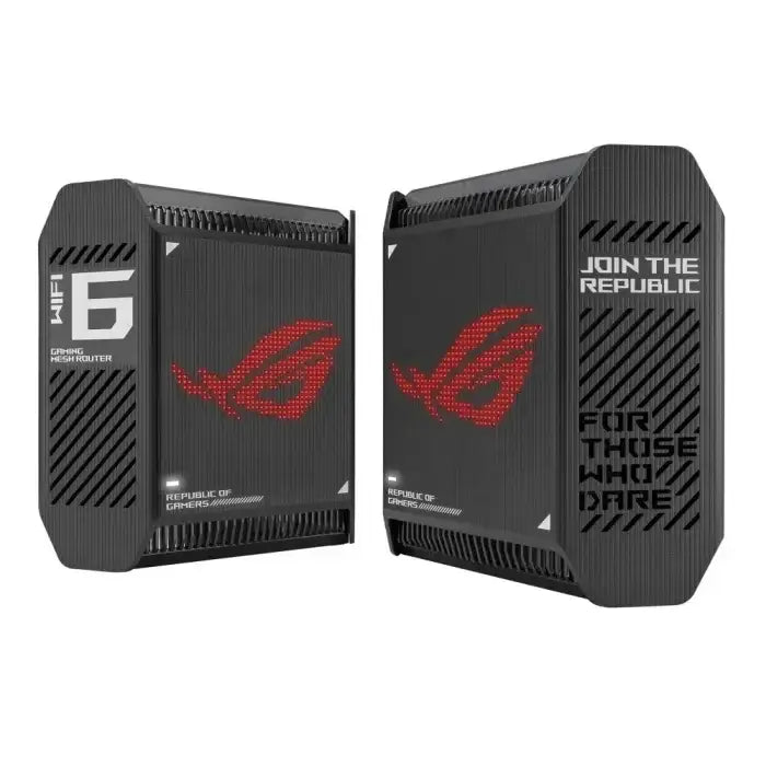 ROG Rapture GT6 WiFI 6 Tr-Band Gaming Mesh System ( Pack of 2) - Black Color - GulfStore.com