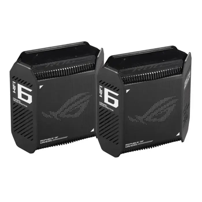 ROG Rapture GT6 WiFI 6 Tr-Band Gaming Mesh System ( Pack of 2) - Black Color - GulfStore.com
