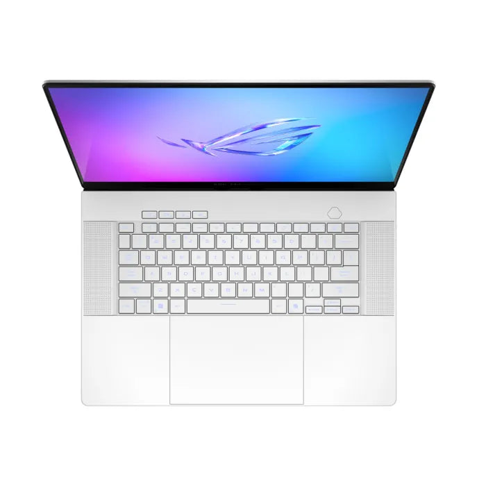 Asus Rog Zephyrus G16 GU605CW Gaming Laptop, Intel Core Ultra 9 285H Processor, 32GB RAM, 1TB SSD, RTX 5080 16GB VGA, 16" OLED WQXGA, 240Hz Display, 1-Zone RGB Backlit Chiclet Keyboard (English/Arabic), Windows 11 Pro (License), Platinum White