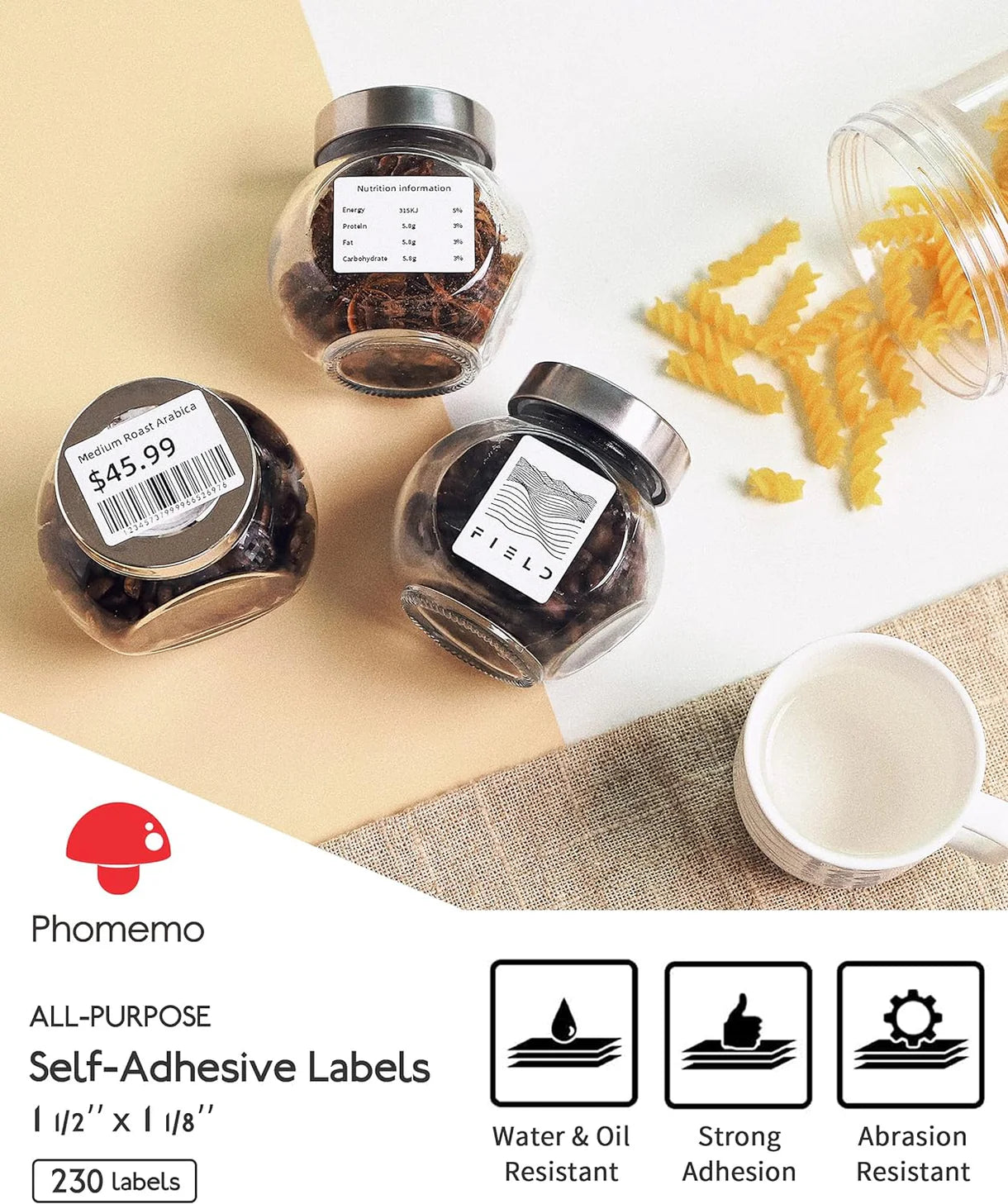 Phomemo 40x30mm White Thermal Label for M110/M200/M150/M120/M220/M221