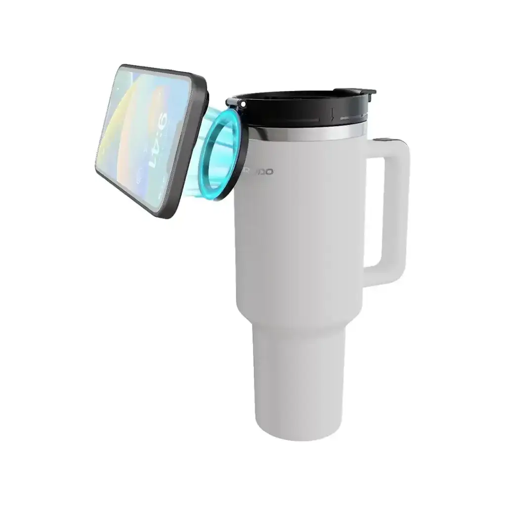 Porodo Lifestyle Hydrate & Hold Magnetic Mount 40oz Insulated Tumbler(PD-LFST147-WH) - GulfStore.com