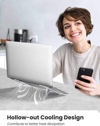 Aluminium Stand For 11 -15.6 Inch Laptop And Tablets With Carrying Pouch - Silver - GulfStore.com