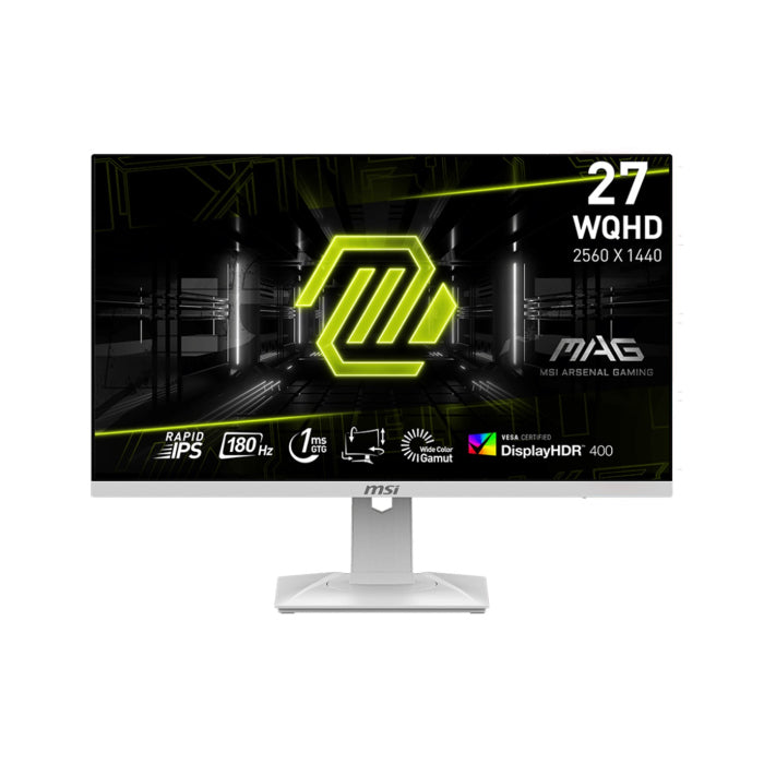 MSI MAG 274QRFW 27-inch IPS Panel WQHD (2560X1440) 180Hz 1ms With Ajustable Stand Vesa HDR 400 Gaming Monitor - GulfStore.com