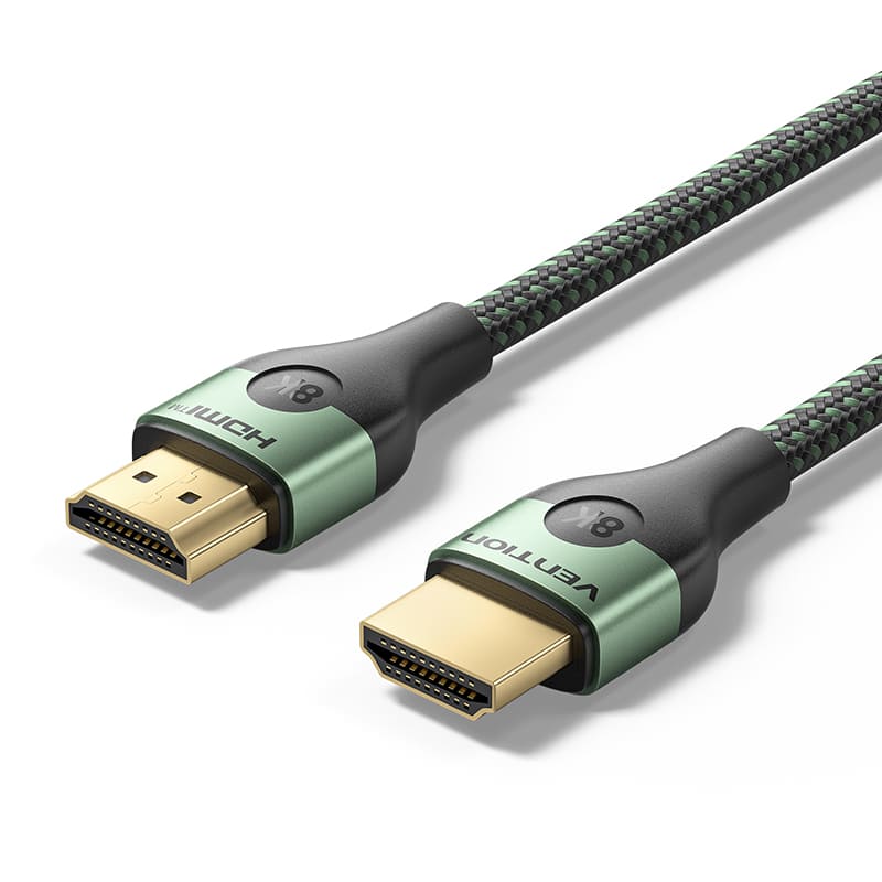 ALOGH | Vention Cotton Braided Ultra Thin HDMI-A Male to Male HD Cable 8K 2M Aluminum Alloy Type