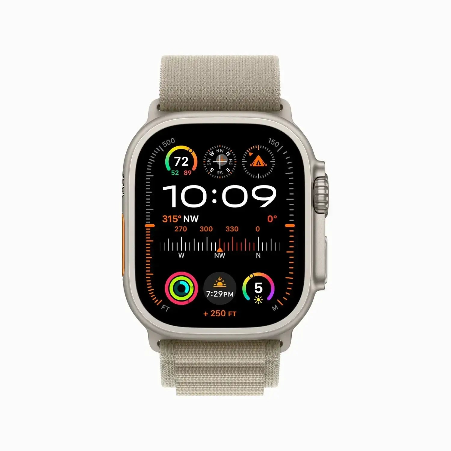 Apple Watch Ultra 2 Titanium Case with Olive Alpine Loop - GulfStore.com