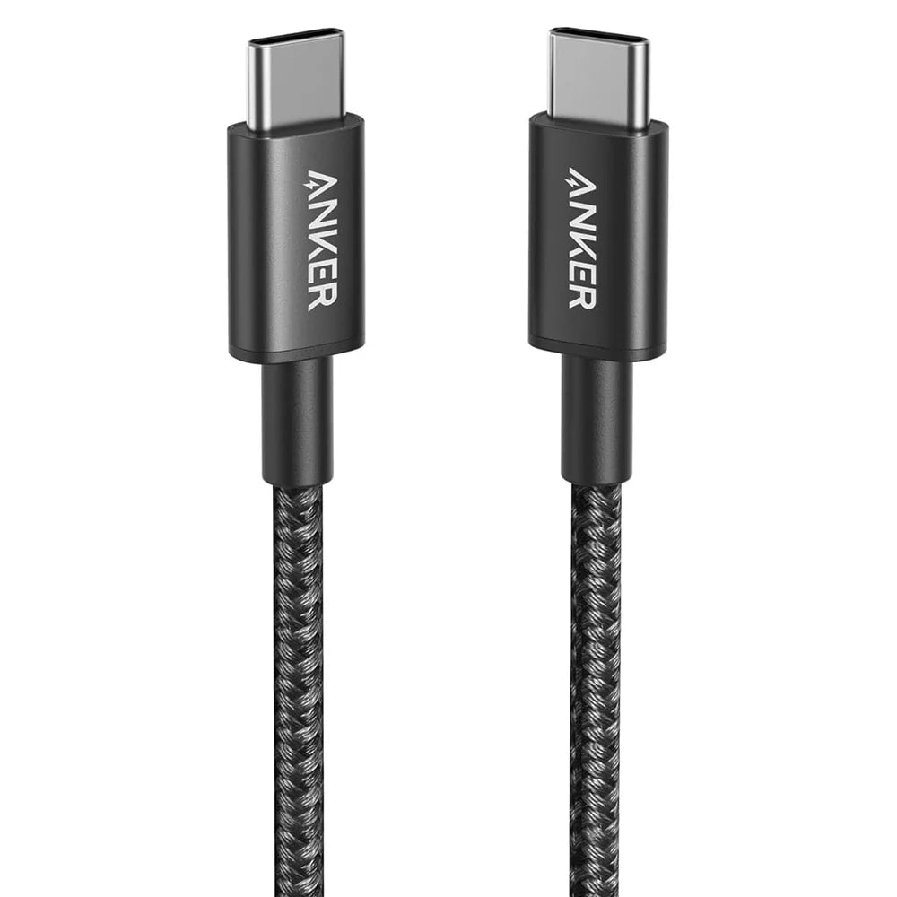 Anker Charging Cable USB-C to USB-C Nylon Cable 3.3ft, 1M 60W Black - A8752H11