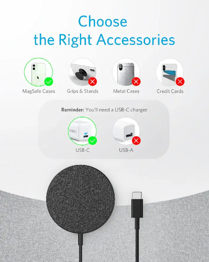Anker PowerWave Select+ Magnetic Pad A2566H11 - Black - GulfStore.com