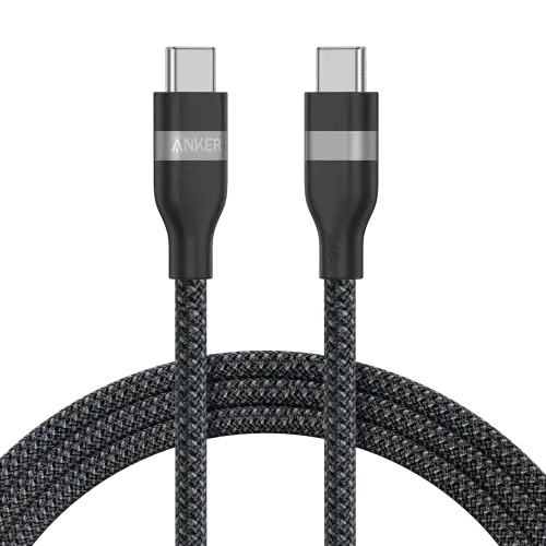 A82E2H11 Anker USB-C to USB-C Cable 240W (Upcycled-Braided) (0.9m/3ft) -Black - GulfStore.com
