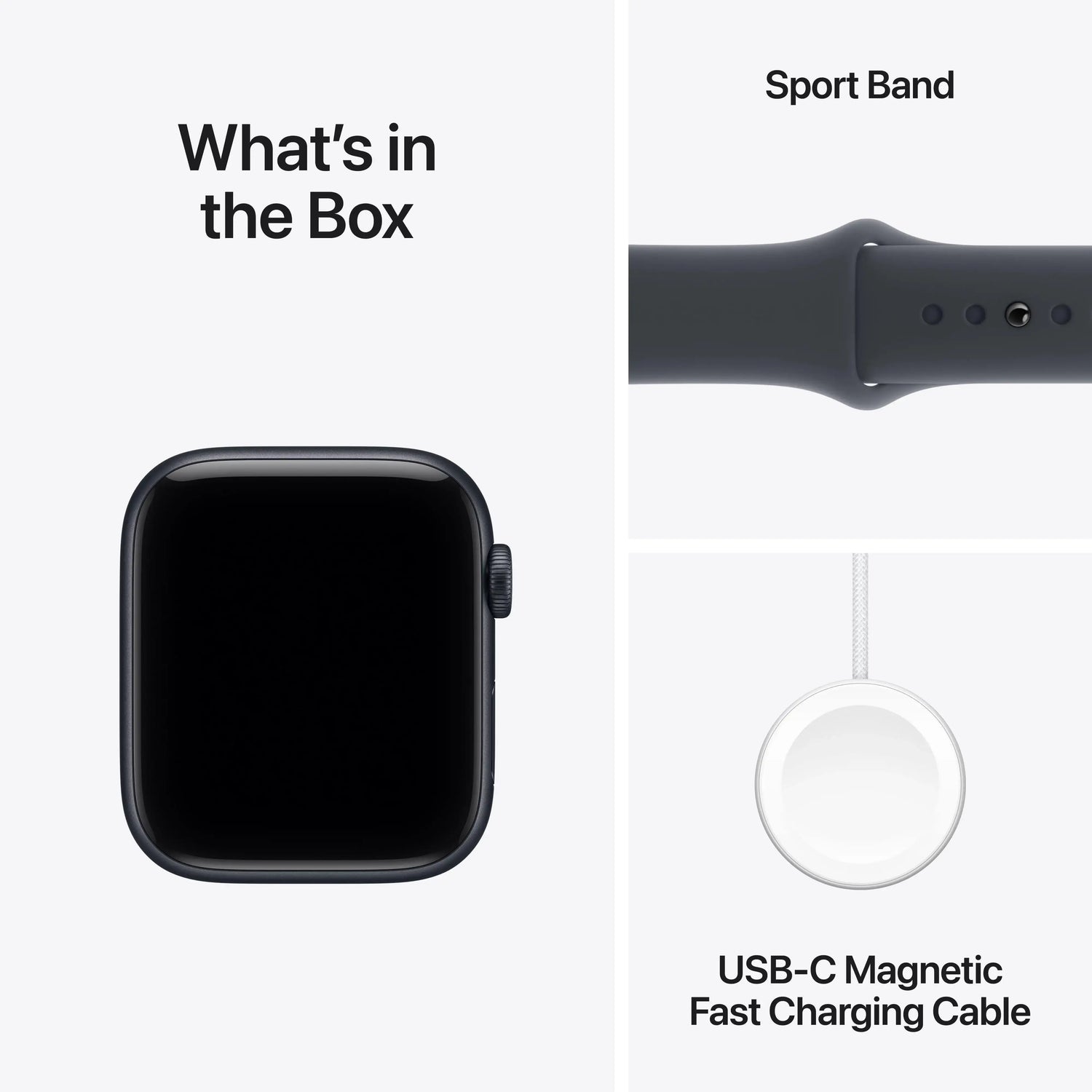 Apple Watch SE 3 GPS 44mm Midnight Aluminium Case with Midnight Sport Band - S/M - GulfStore.com