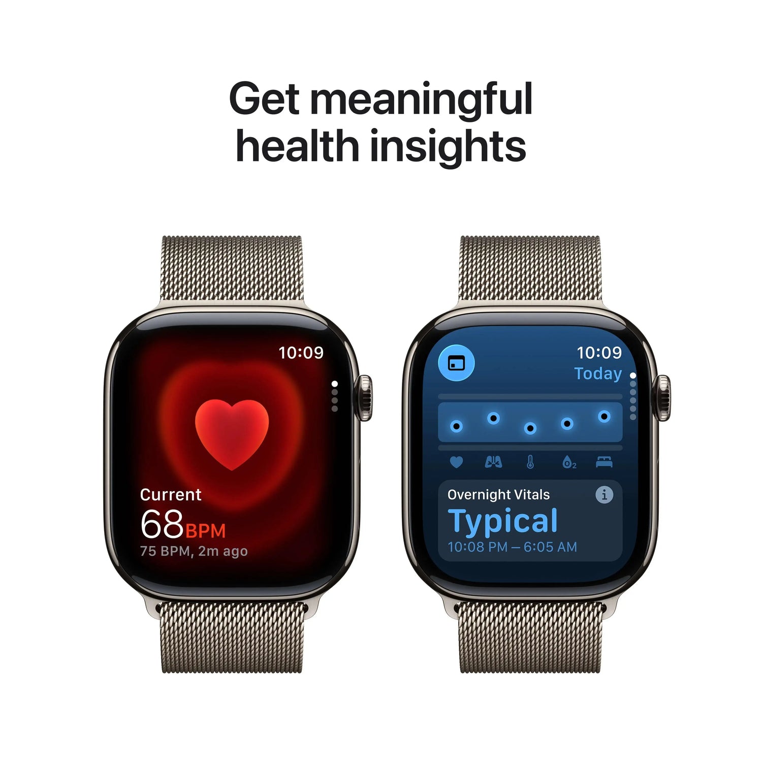 Apple Watch Series 11 GPS + Cellular 42mm Gold Titanium Case with Gold Milanese Loop - GulfStore.com