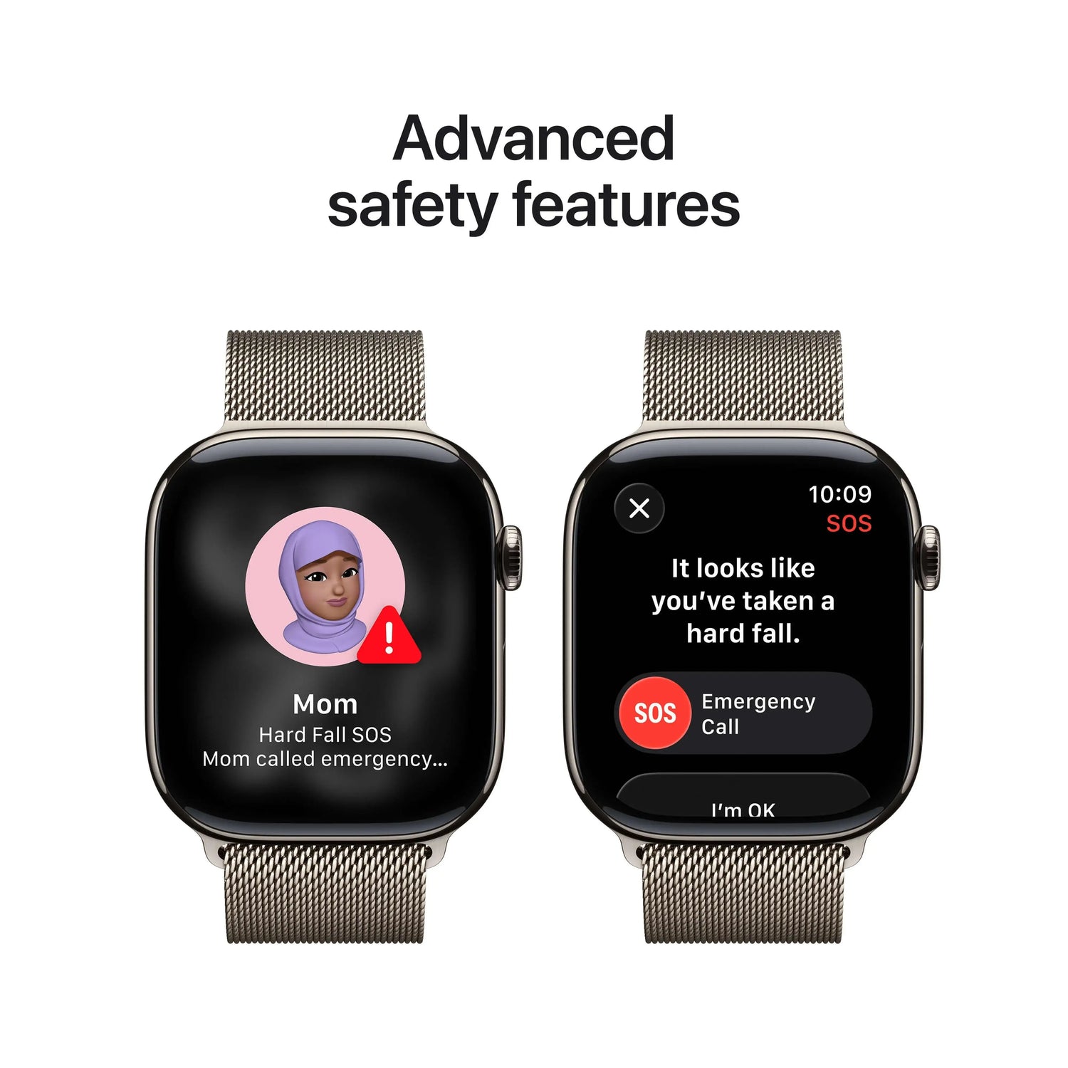 Apple Watch Series 11 GPS + Cellular 42mm Gold Titanium Case with Gold Milanese Loop - GulfStore.com