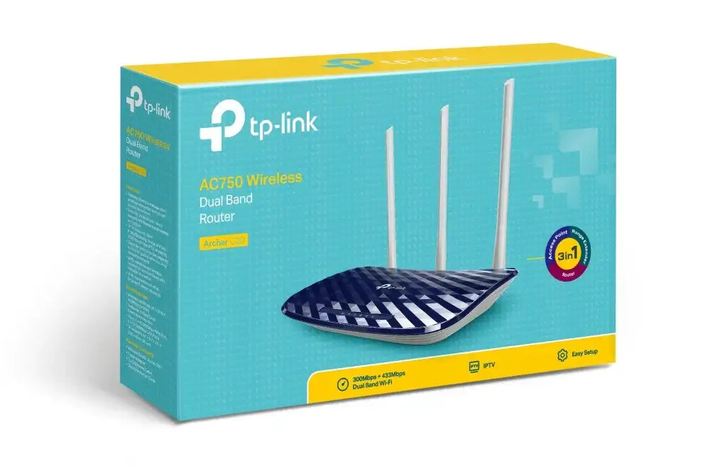 TP-Link Archer C20 AC750 Wireless Dual Band Router - GulfStore.com