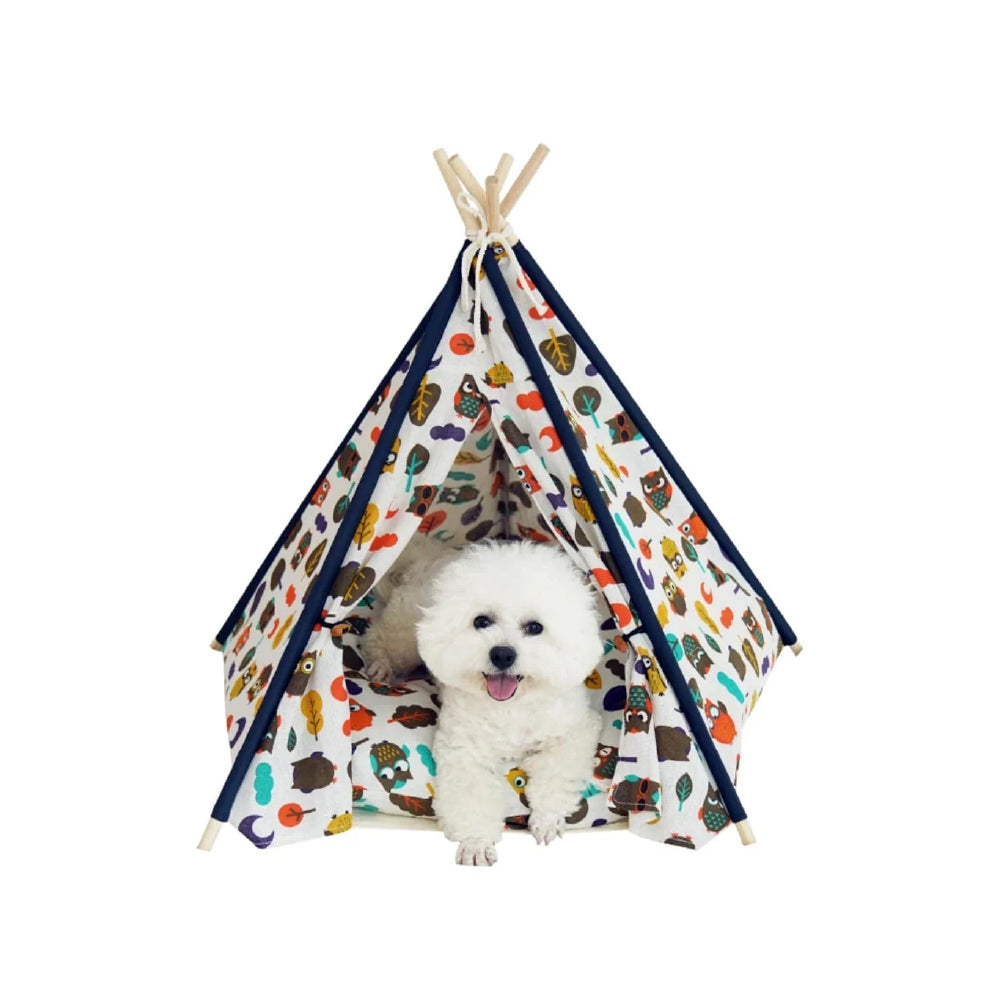 HORLA Living Home Pet Tent Cat Bed Dog Bed Teddy Removable Cotton Canvas Lion Pet Bed (Sleeping Bag Dog Bed Cat Bed)