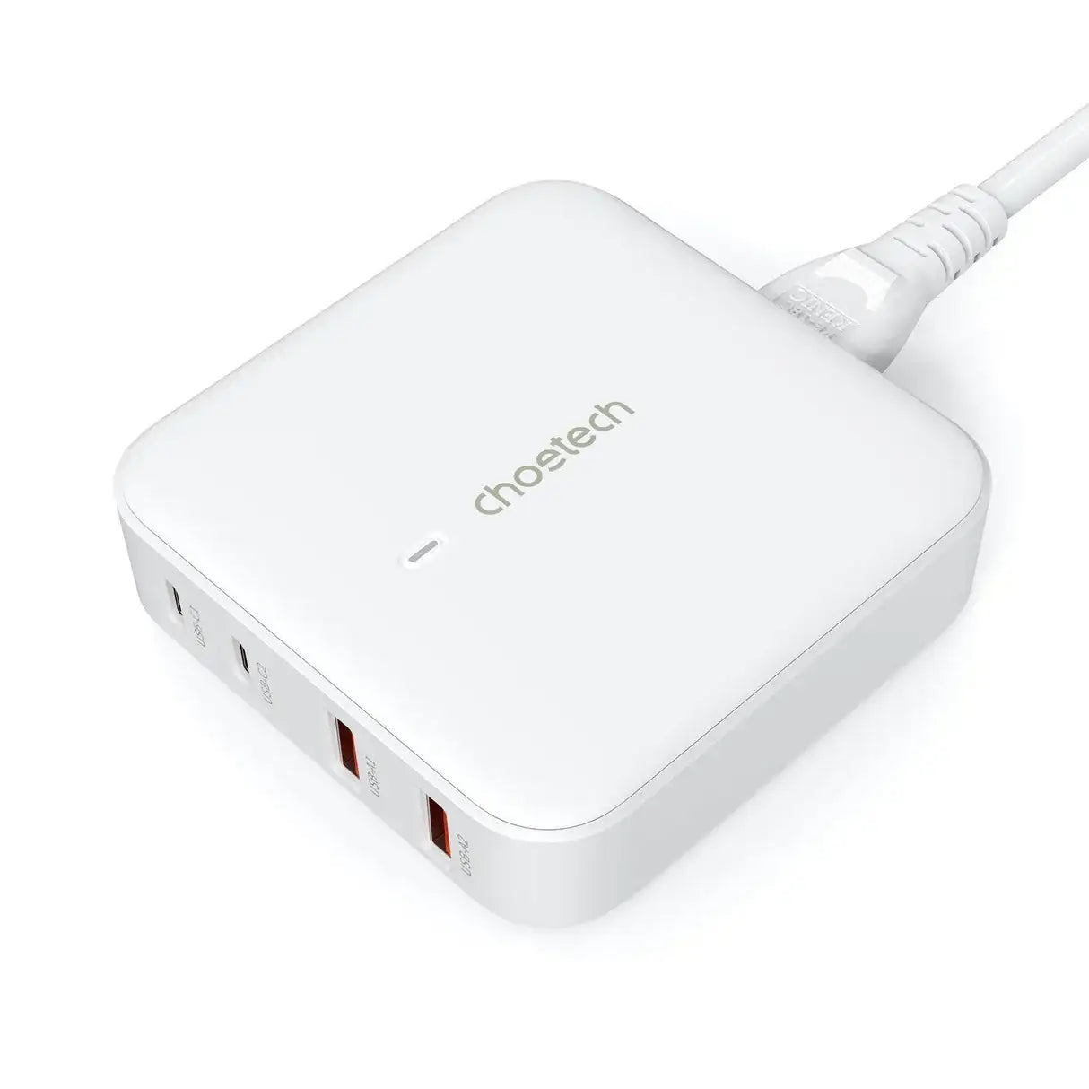 Choetech GaN 100W 4 ports desktop charger UK white - GulfStore.com
