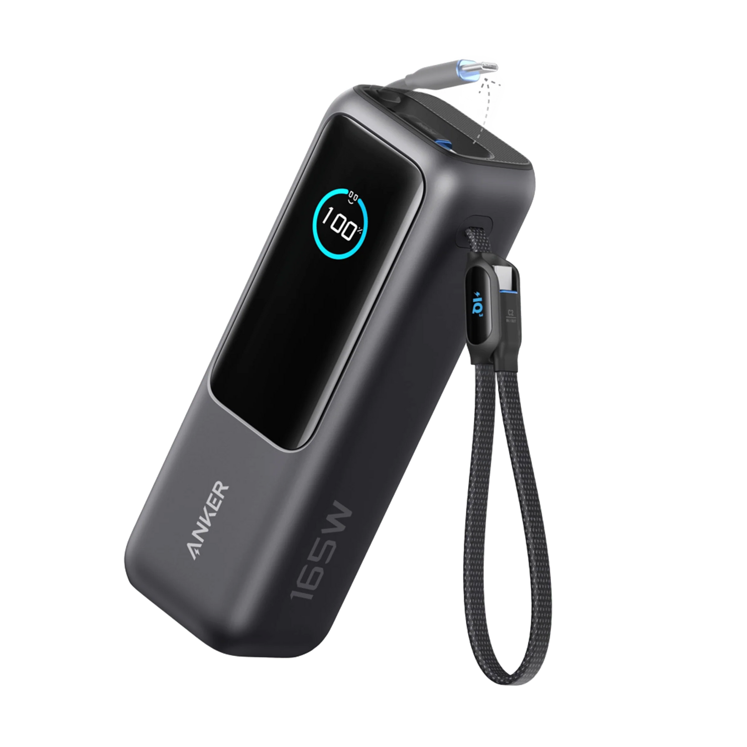 A1695H11 | Anker Power Bank | 25K | 165W | Built | In and Retractable Cables | Black