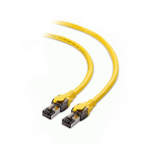 Kuwes CAT.8 LSZH Patch Ethernet Network Cable 40Gbps - 0.5 Meter - Yellow