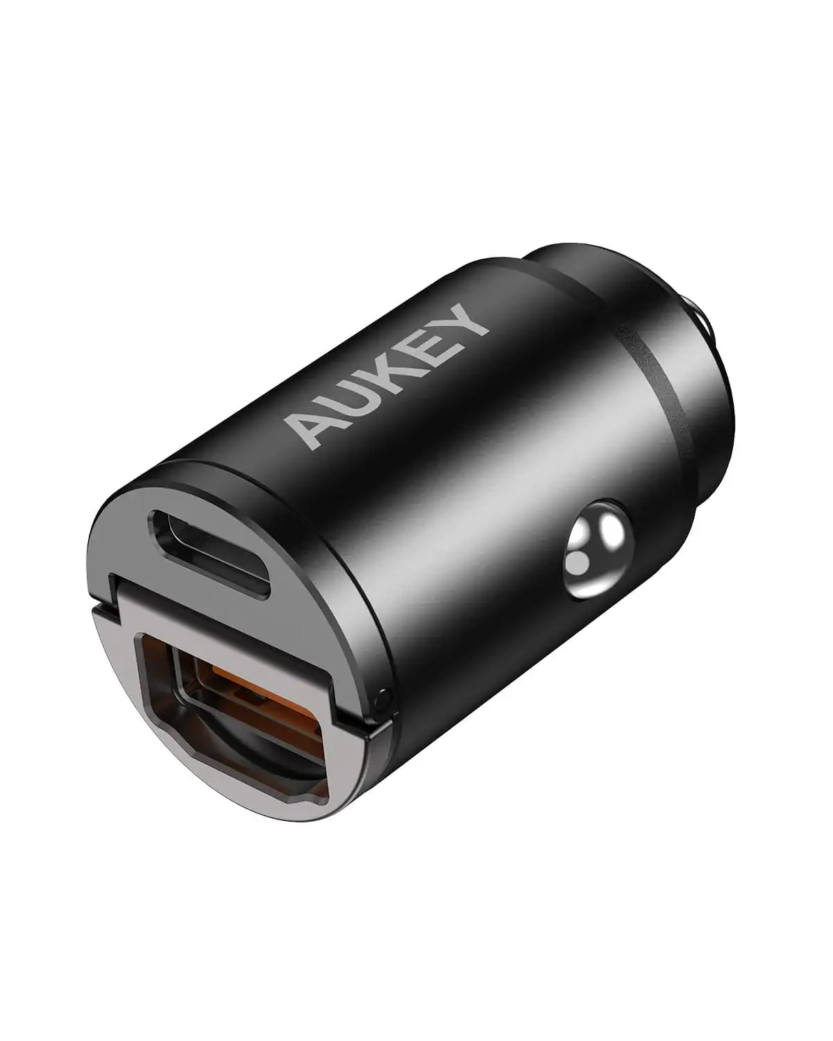 AUKEY CC-A3 BK 30W PD Metal Dual Port Fast Car Charger with PPS & QC 3.0 – Black - GulfStore.com